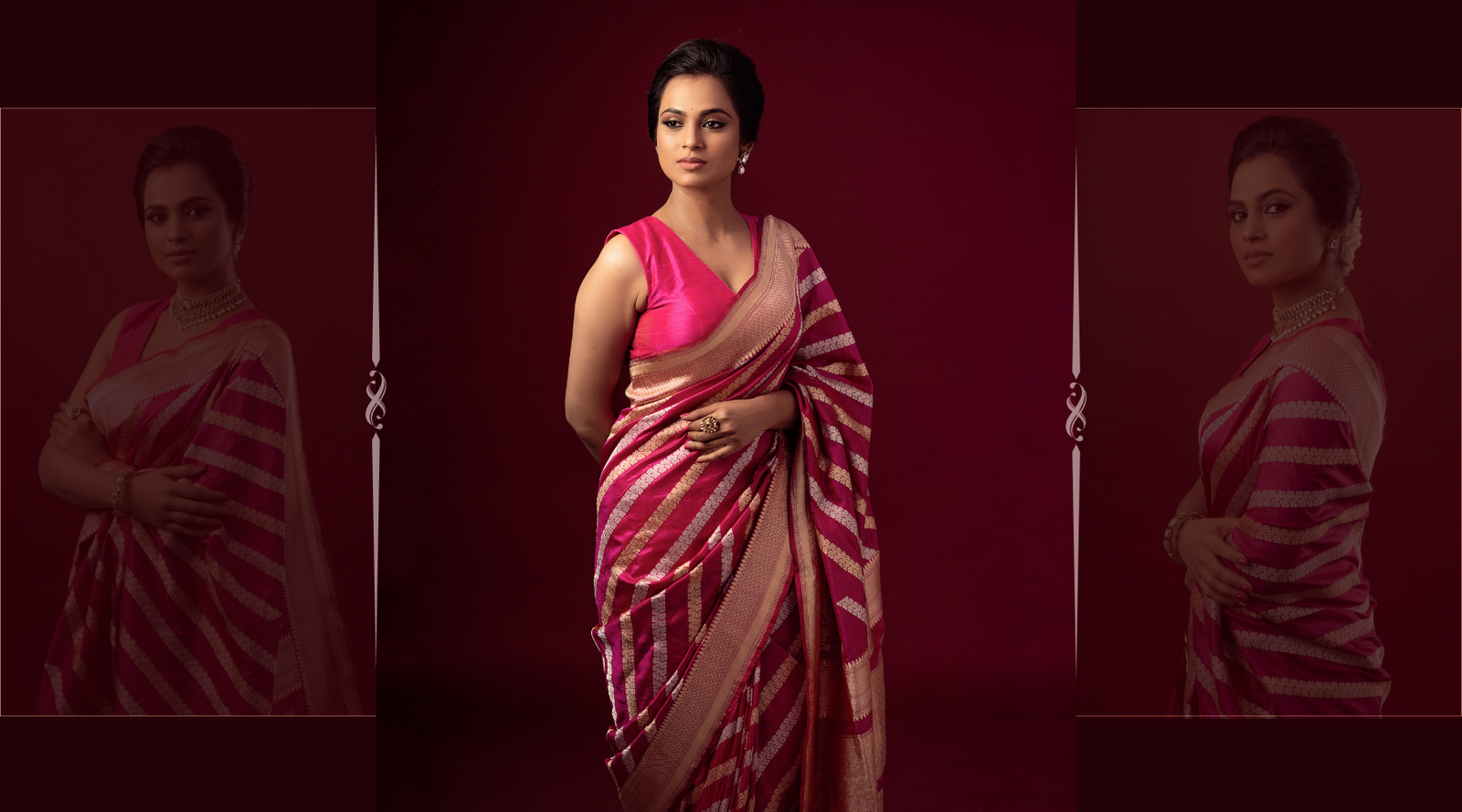 Ramya Pandian Wrapped in the Elegance of WeaverStory Banarasi Silk Saree