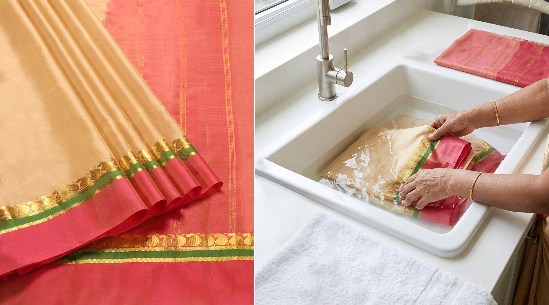 How to Wash a Silk Saree at Home