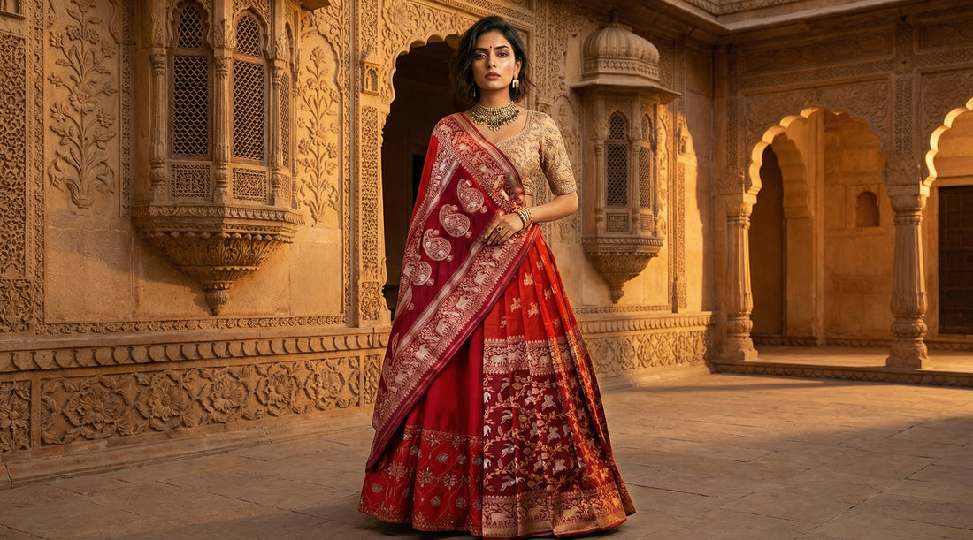 how to wear lehenga saree