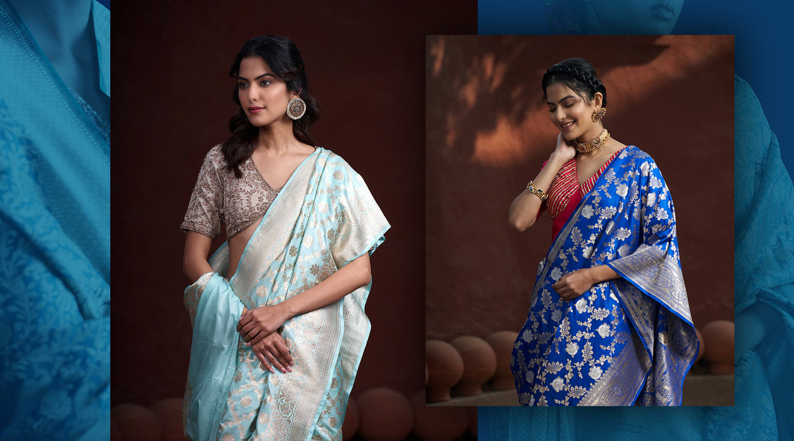 Shades of Blue: Must-Have Blue Banarasi Sarees by WeaverStory