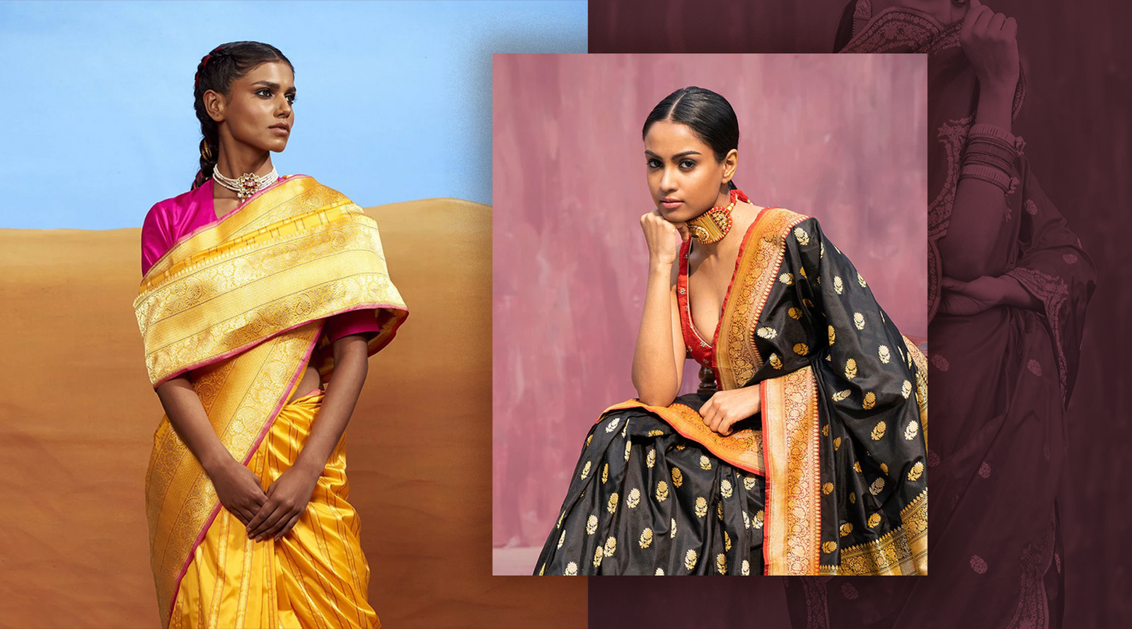 The Magnificence of Katan Silk Sarees: WeaverStory Katan Silk Sarees for a Stylized Wardrobe