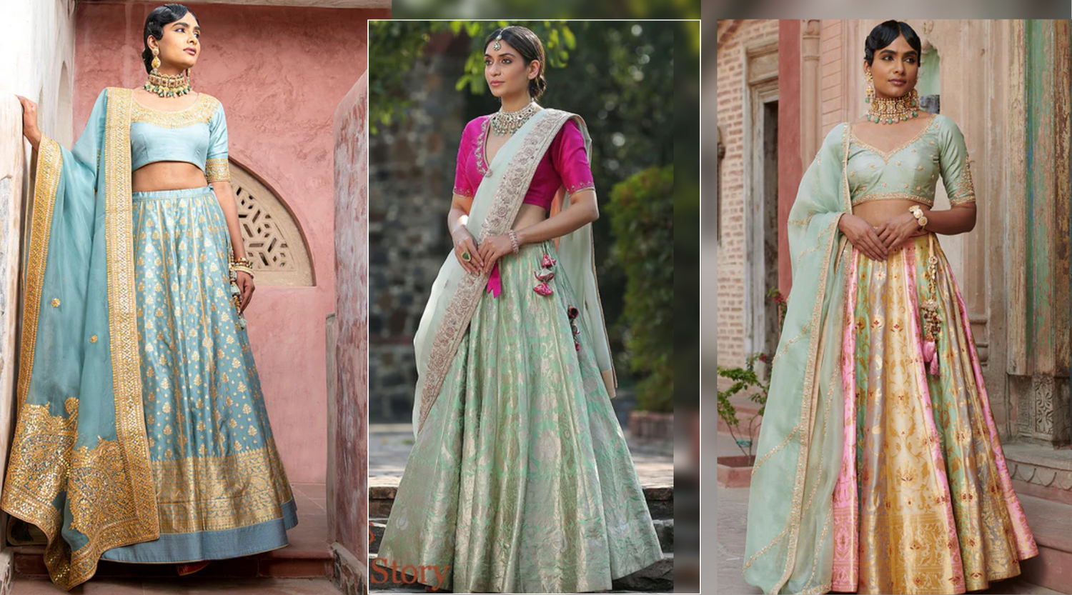 Top_7_Banarasi_Lehengas_for_This_Summer_Wedding_Season_With_Pastel_Hues_WeaverStory