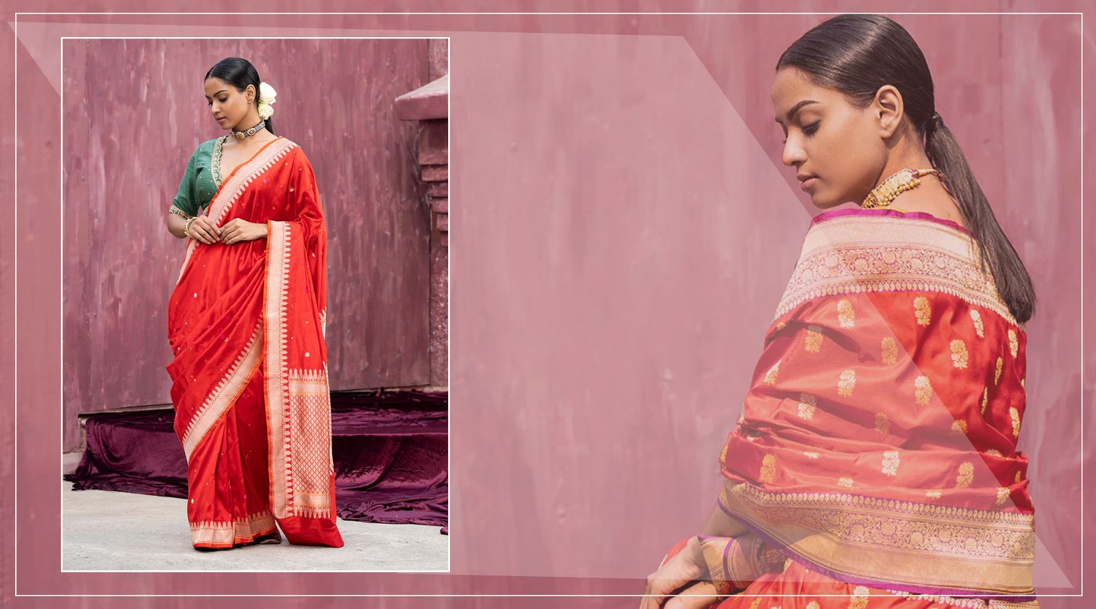 5 classic red banarasi katan silk sarees for brides to be.....