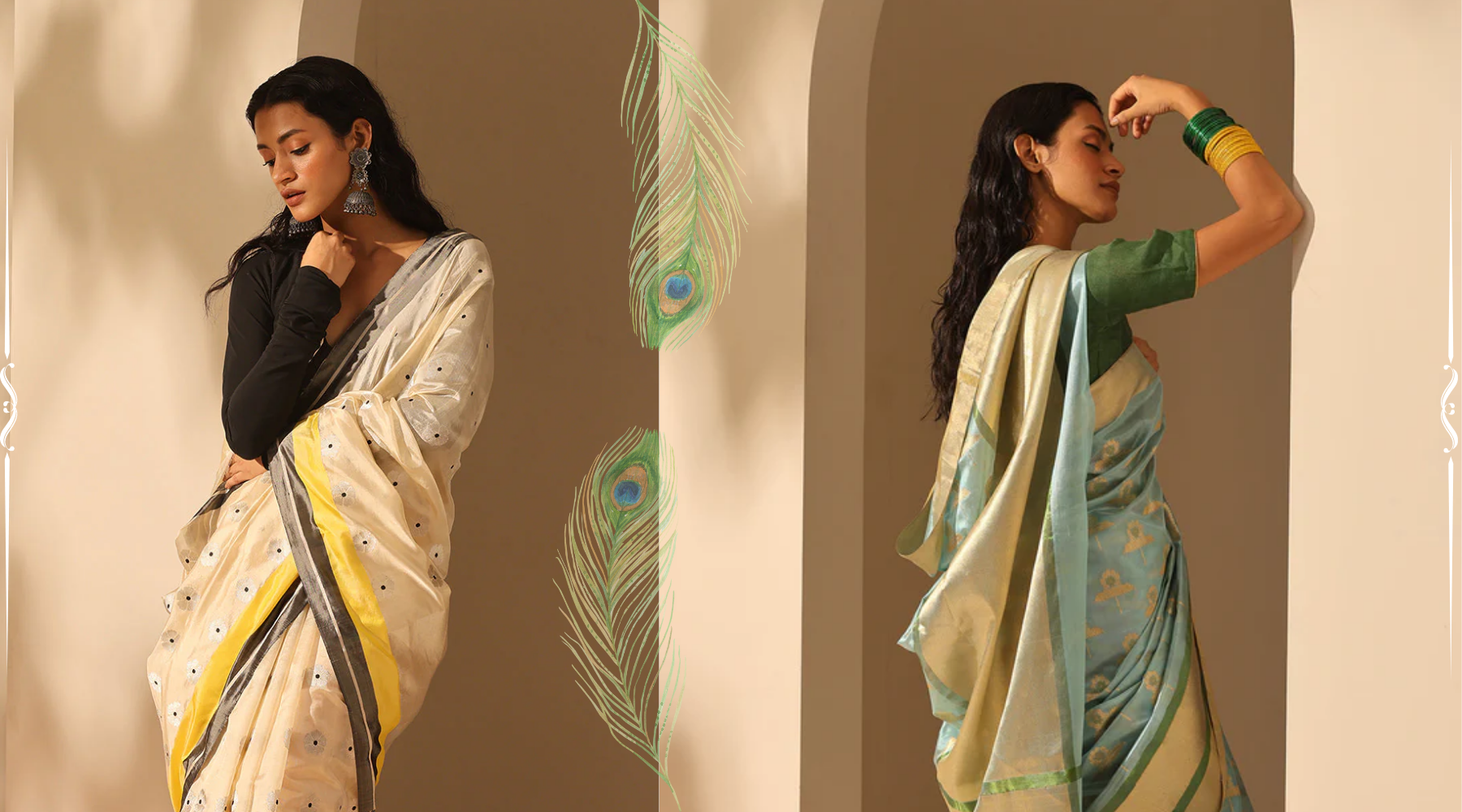 7_Accessories_to_Enhance_Your_Chanderi_Saree_Outfit_WeaverStory