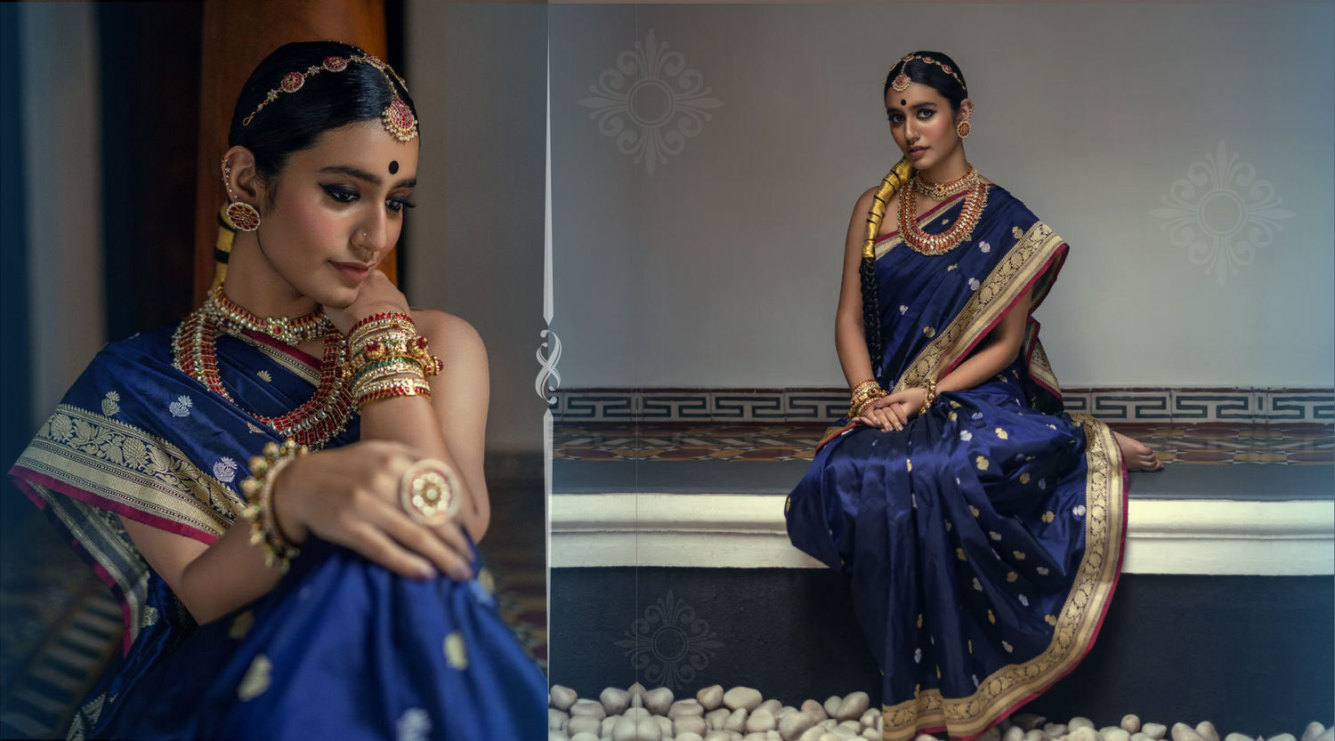 Priya_Prakash_Varrier_Dazzled_in_a_WeaverStory_Banarasi_Silk_Saree_WeaverStory