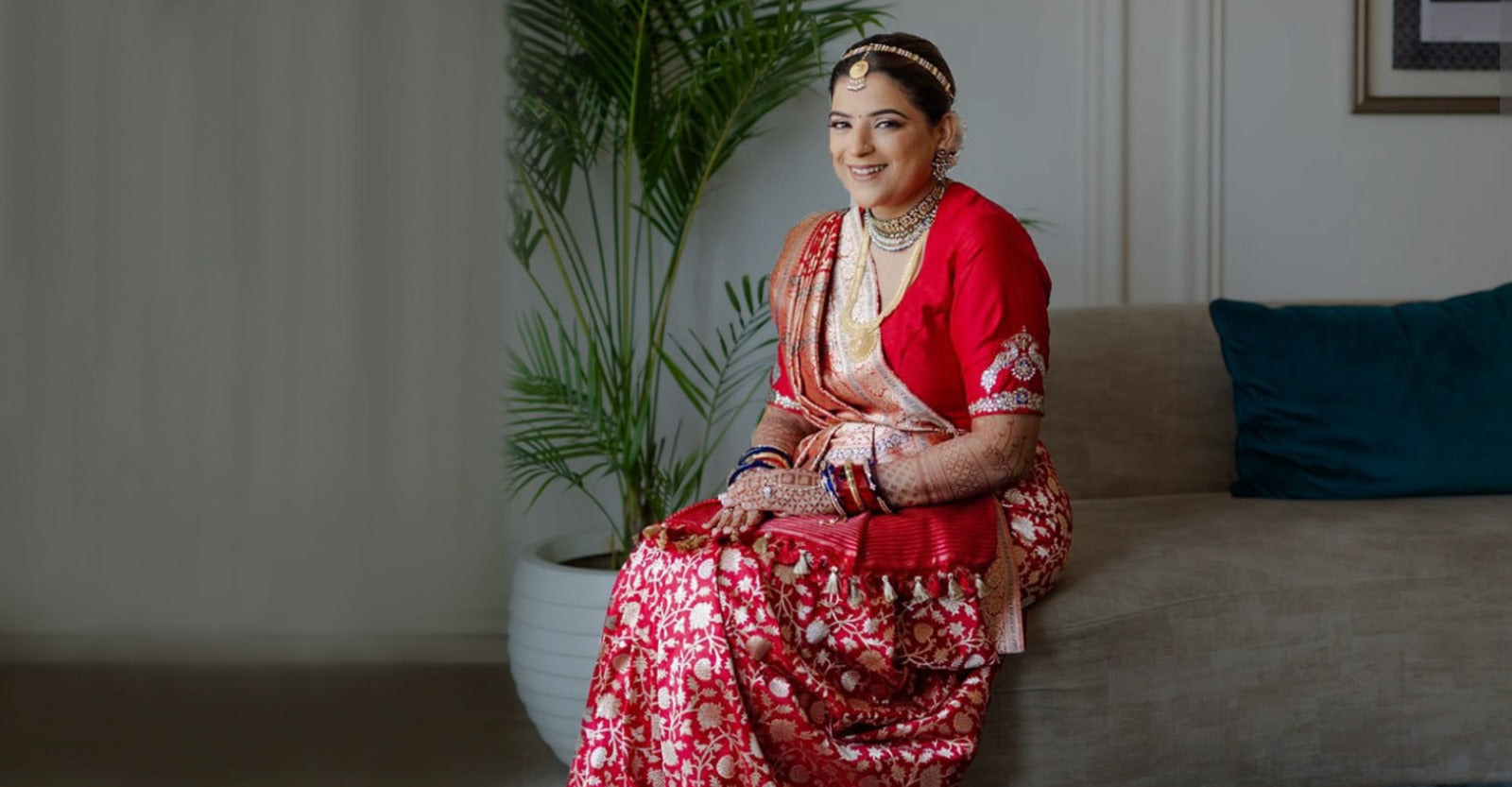Tradition, Love, Real Zari: Tanya’s Timeless Red for Her Big Day