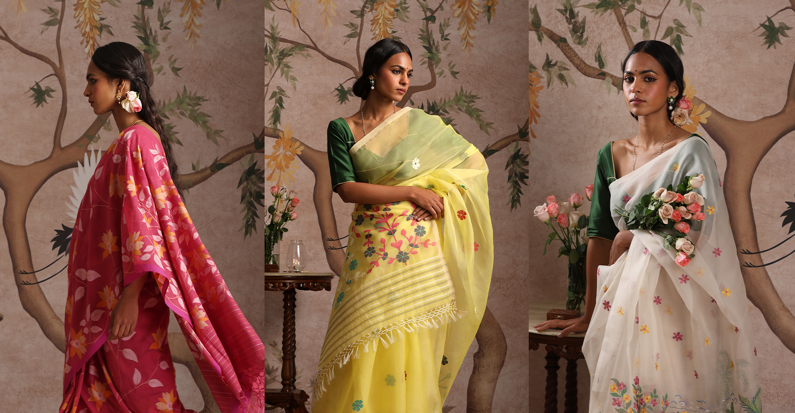 Unveil the Sheer Magic of Dhakai Jamdani Saree for Your Spring Calendar