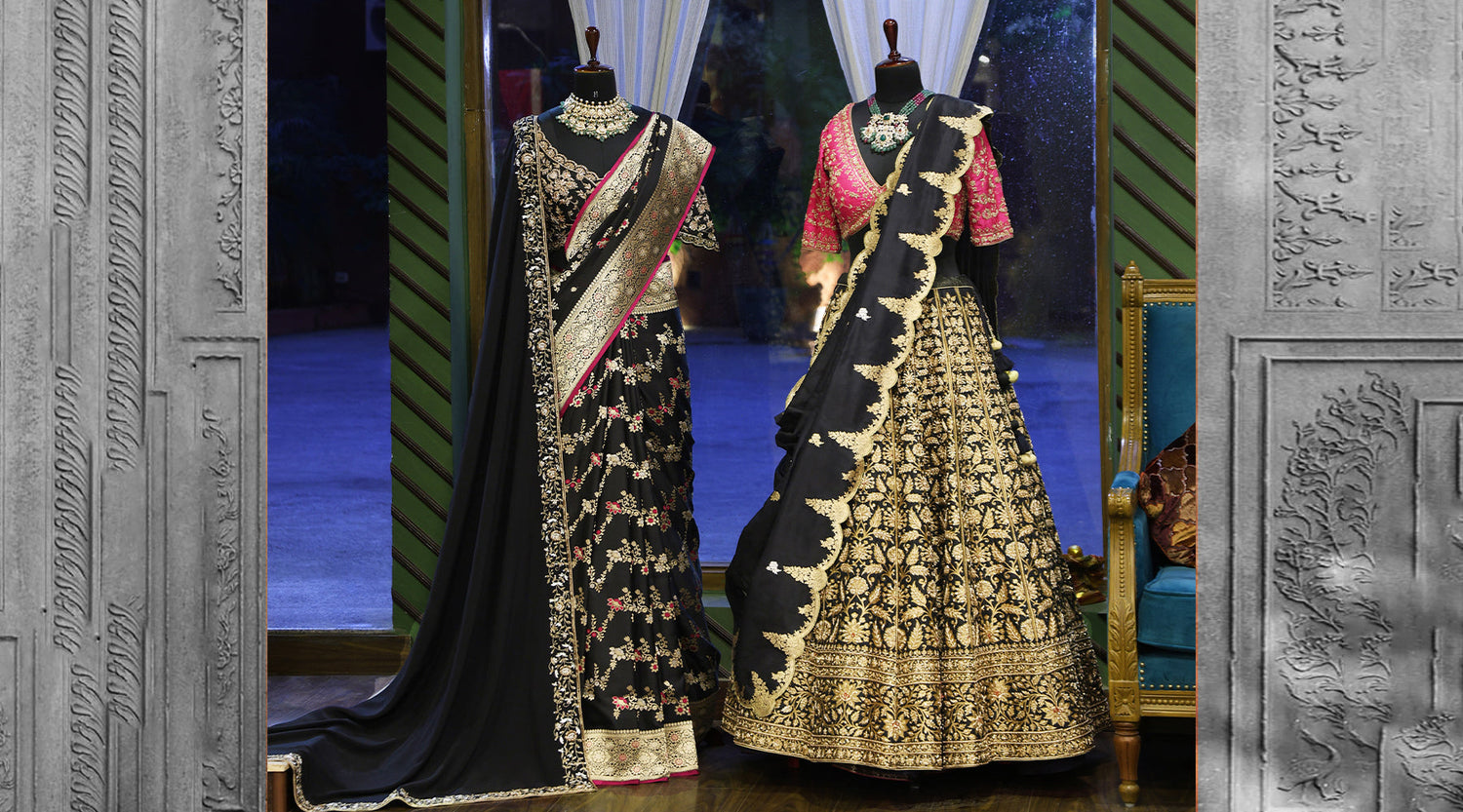 how to wear banarasi dupatta on lehenga