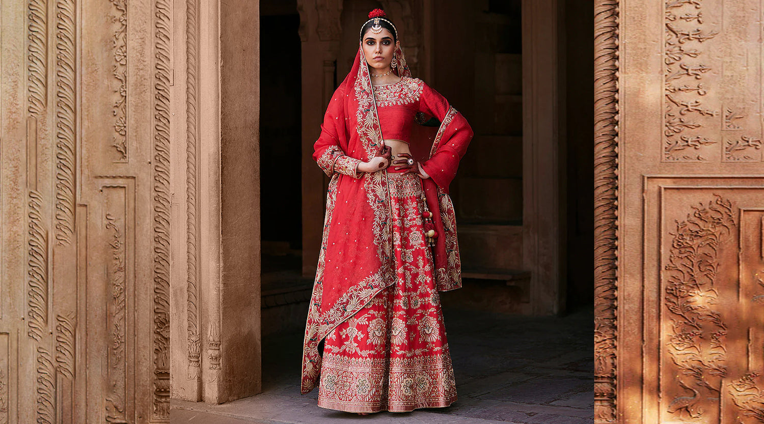 how to wear dupatta on lehenga