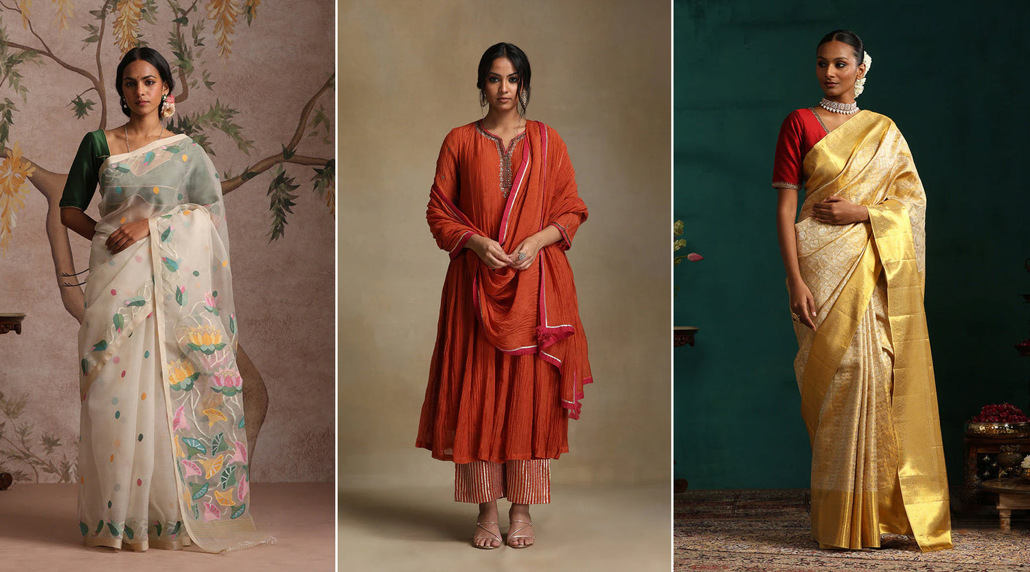 which colour saree suits for dark skin