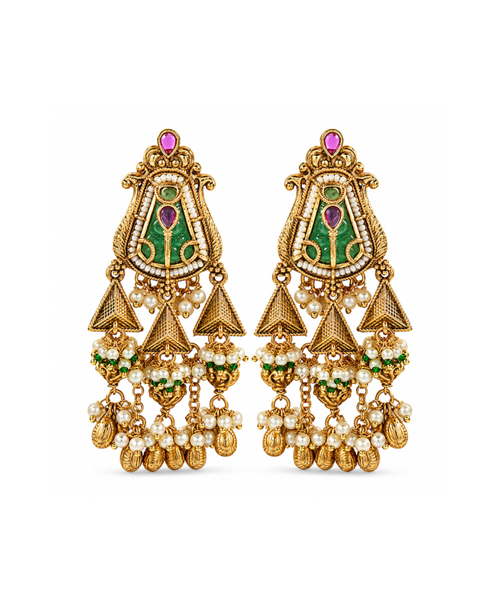 Zariya Meenakari Tassel Earrings
