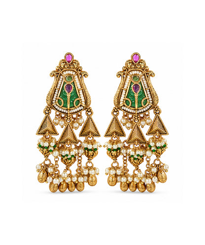 Zariya Meenakari Tassel Earrings