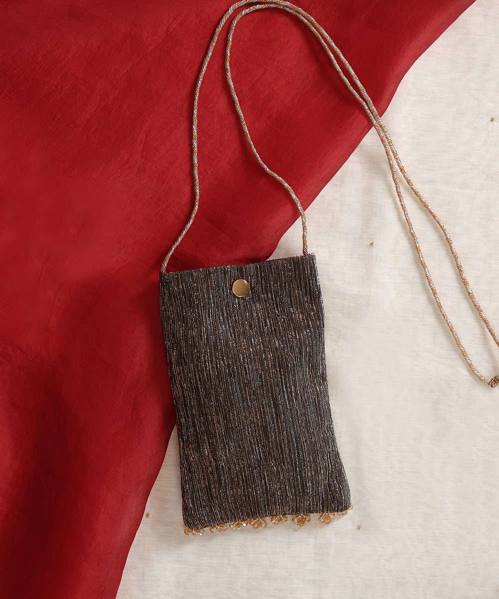 The Charcoal Shimmer Mobile Sling Bag