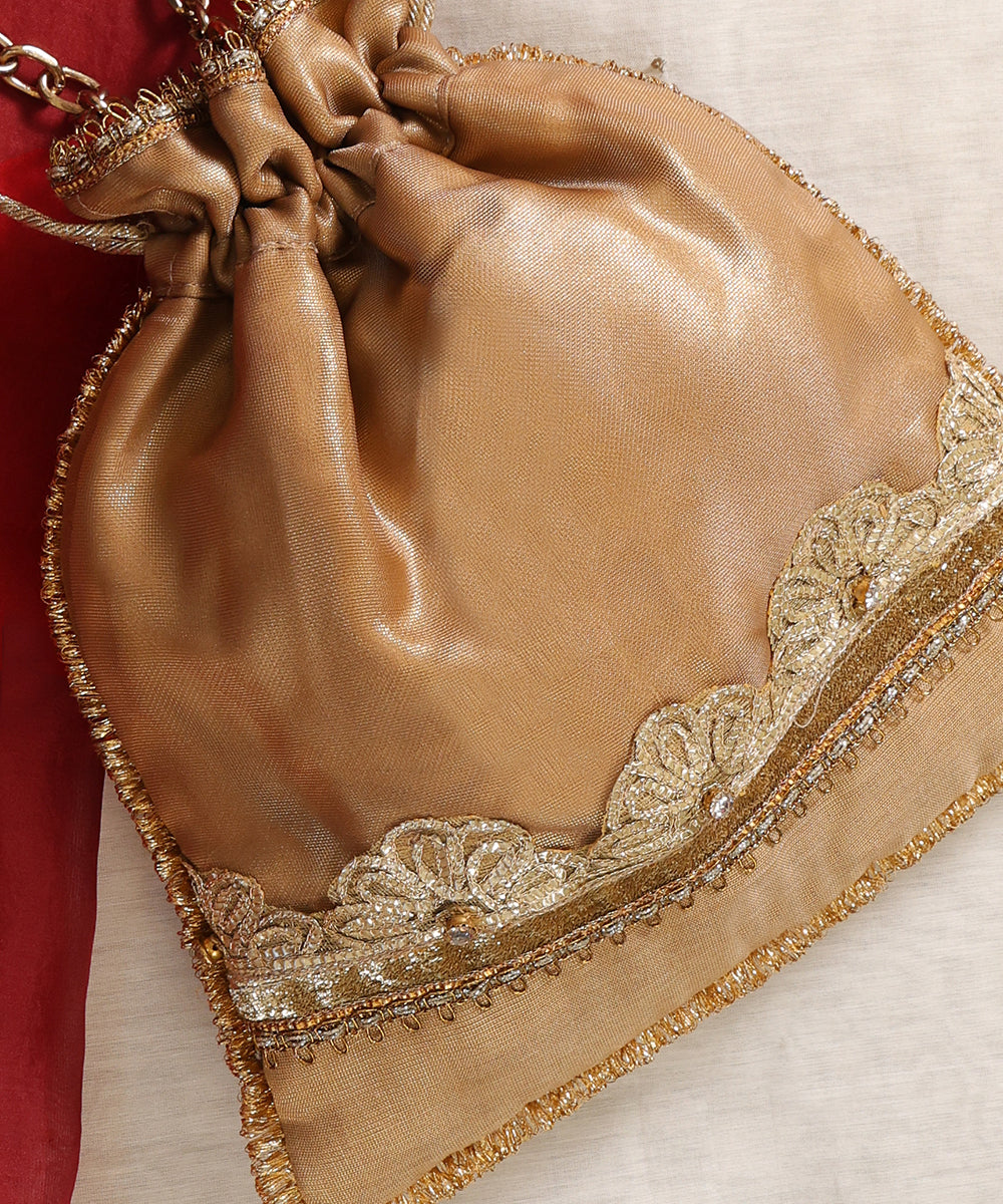The Gilded Lace Silk Potli Bag