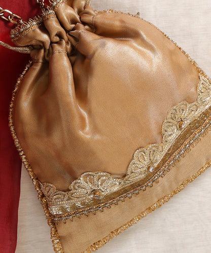 The Gilded Lace Silk Potli Bag