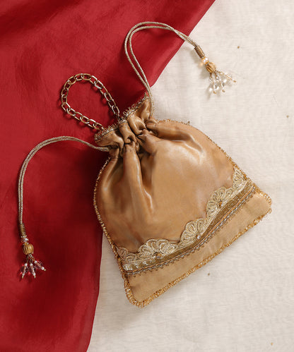 The Gilded Lace Silk Potli Bag