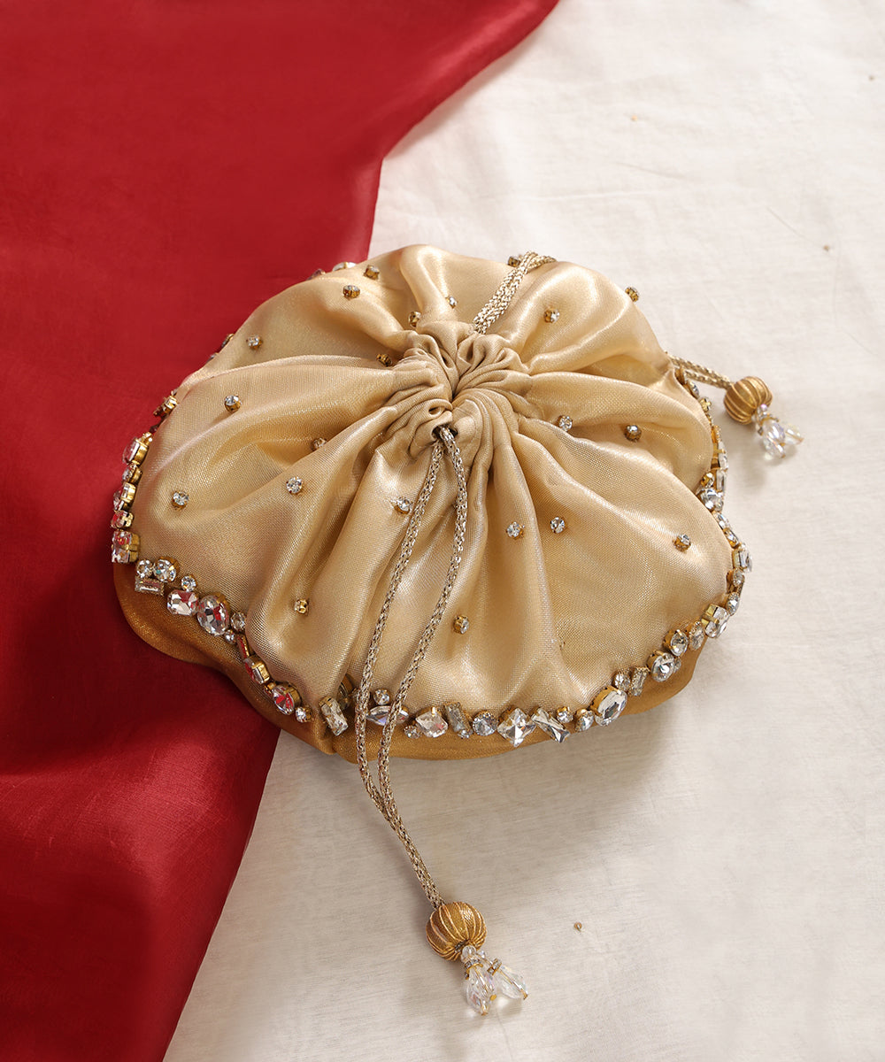 Elegant Tissue Embroidered Potli Bag