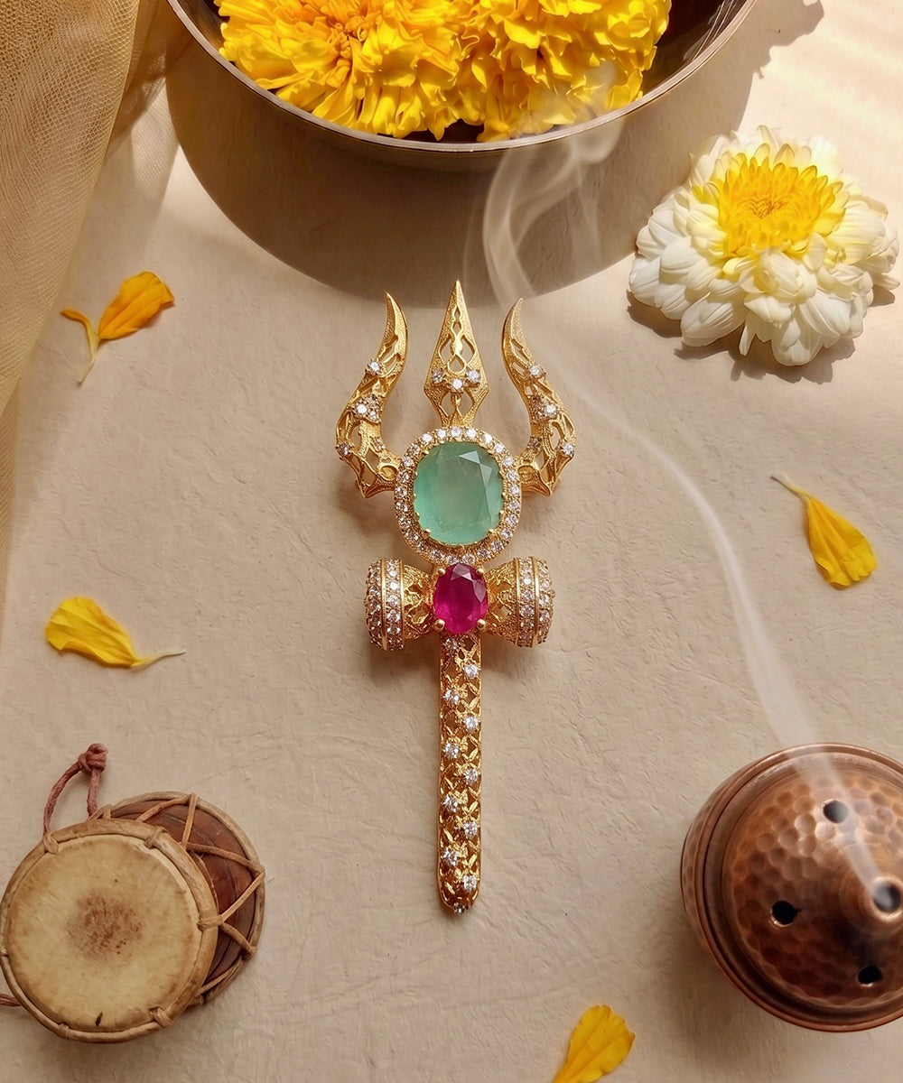 Shakti Trishul Brooch