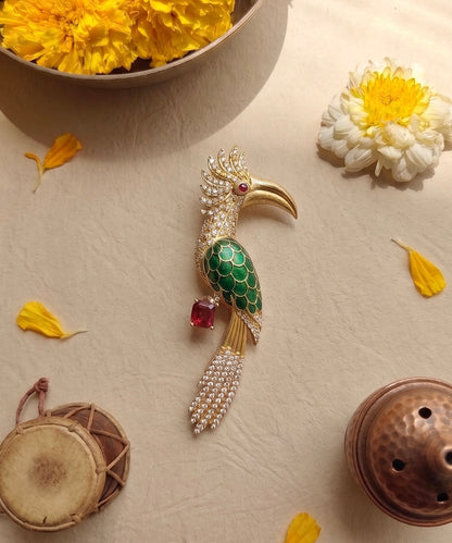 Royal Hornbill Brooch