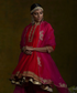 Red Short Gherdaar Kurta And Salwar Set With Pita Zardozi Work Pink Embroidered Dupatta Ready To