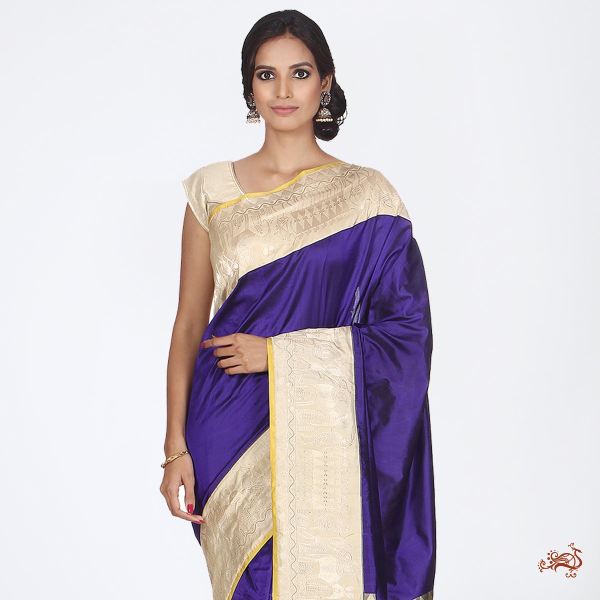 Purple_and_Beige_Madhubani_Weave_Saree_WeaverStory_01