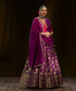 Purple Handloom Banarasi Lehenga With Meenakari And Pink Gota Work Blouse Stitched