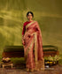 Red_And_Golden_Pure_Tissue_Handloom_Saree_With_Hand_Embroidered_Gota_Border_WeaverStory02