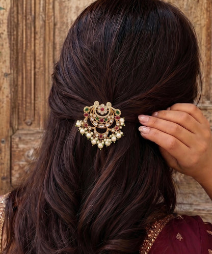 Zareen Multicolour Hair Brooch