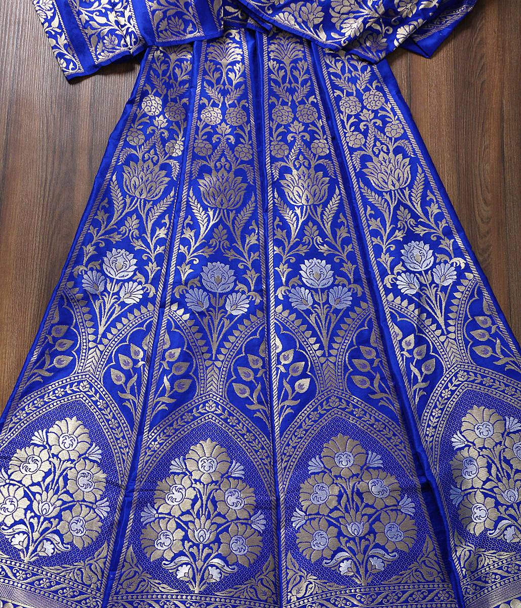 Blue_Handloom_Katan_Silk_Banarasi_Lehenga_with_Cutwork_WeaverStory_02