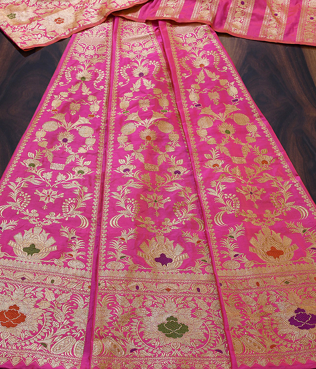 Pink_Handloom_Kadhwa_Meenakari_Banarasi_Lehenga_WeaverStory_02