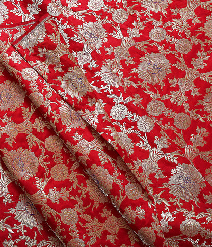 Handloom_Banarasi_Red_Kadhwa_Jangla_Fabric_WeaverStory_02