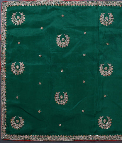 Handloom_Green_Chand_Boota_Dupatta_With_Zardozi_Border_WeaverStory_05