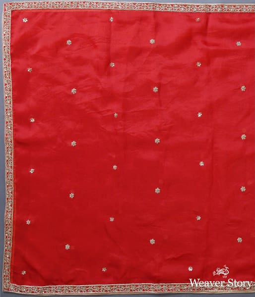 Handwoven_Red_Border_Dupatta_WeaverStory_02