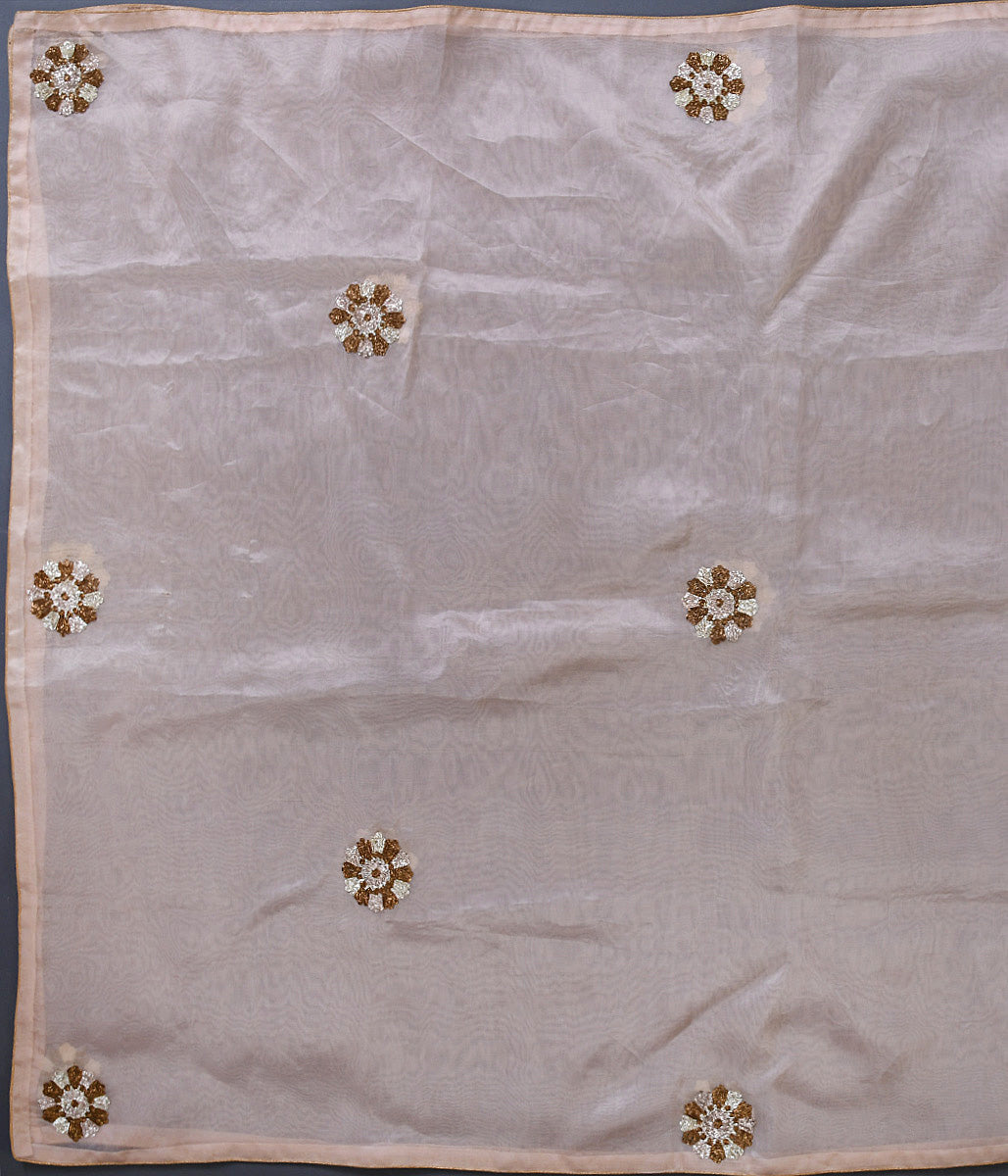 Handloom_Peach_Organza_Dupatta_with_Zardozi_Floral_Hand_Embroidery_WeaverStory_05