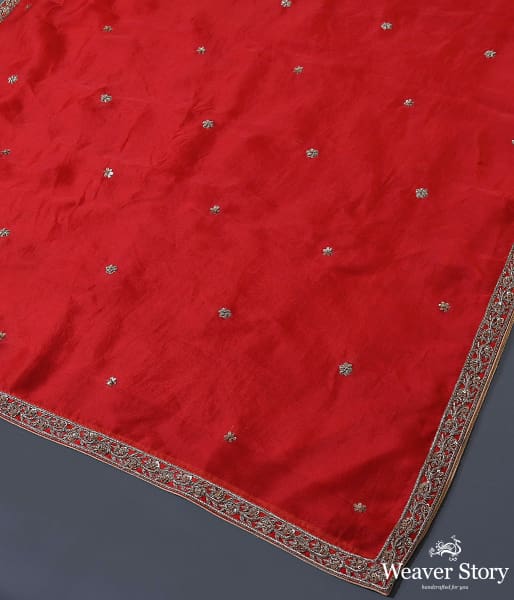 Handwoven_Red_Border_Dupatta_WeaverStory_03