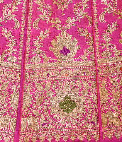 Pink_Handloom_Kadhwa_Meenakari_Banarasi_Lehenga_WeaverStory_03