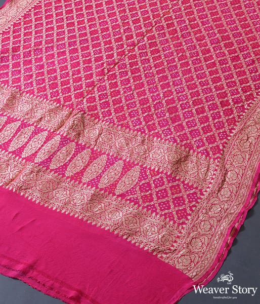 Handwoven_Pink_Banarasi_Bandhej_Dupatta_WeaverStory_03