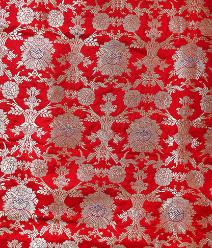 Handloom_Banarasi_Red_Kadhwa_Jangla_Fabric_WeaverStory_03