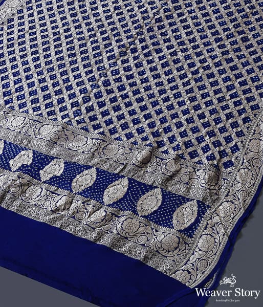 Handwoven_Blue_Banarasi_Bandhej_Dupatta_WeaverStory_03