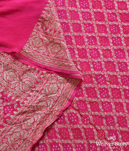 Handwoven_Pink_Banarasi_Bandhej_Dupatta_WeaverStory_04