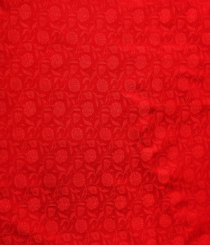 Handloom_Red_Self_Weave_Floral_Tanchoi_Fabric_WeaverStory_04