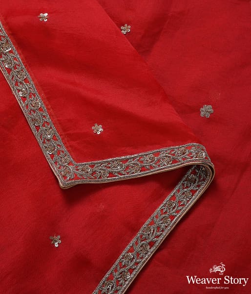 Handwoven_Red_Border_Dupatta_WeaverStory_04