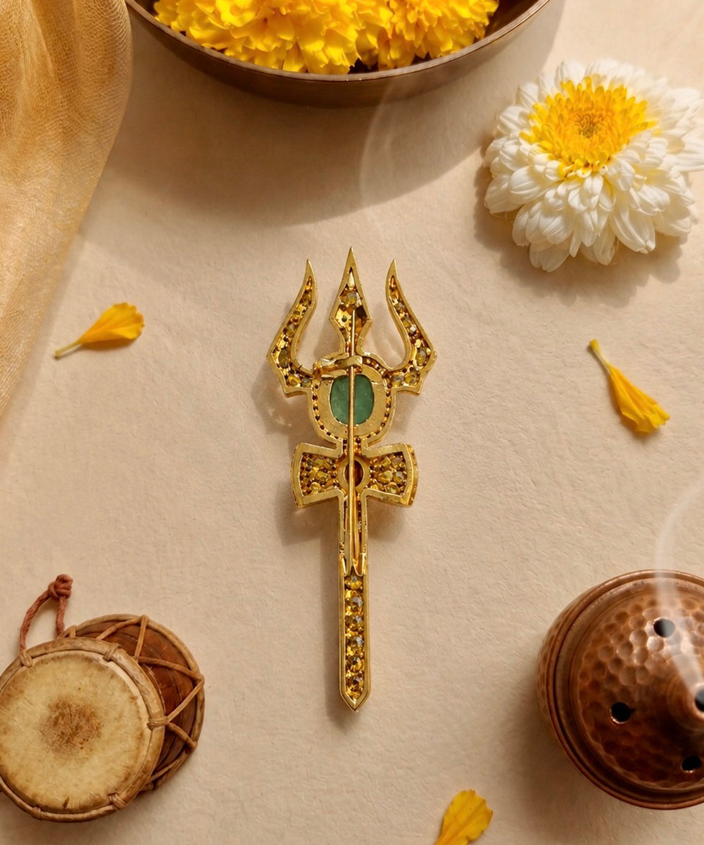 Shakti Trishul Brooch