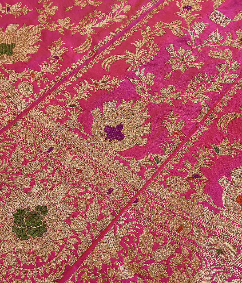 Pink_Handloom_Kadhwa_Meenakari_Banarasi_Lehenga_WeaverStory_05