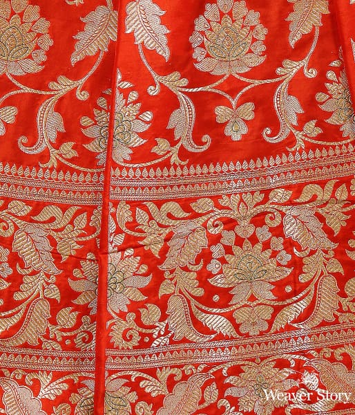 Handloom_Katan_Silk_Banarasi_Tomato_Red_Lehenga_with_Meenakari_WeaverStory_05