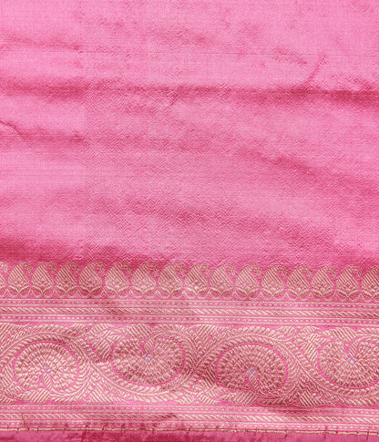 Handloom Soft Pink Banarasi Saree with Small Zari Paisleys