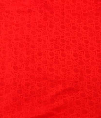 Handloom_Red_Self_Weave_Floral_Tanchoi_Fabric_WeaverStory_05