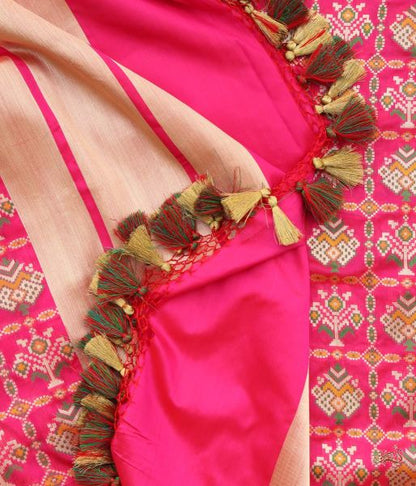 Pink_Katan_Silk_Dupatta,_with_Meenakari_Patola_Design_WeaverStory_06