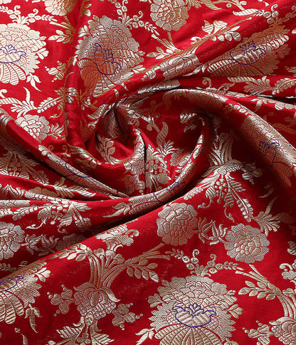 Handloom_Banarasi_Red_Kadhwa_Jangla_Fabric_WeaverStory_05