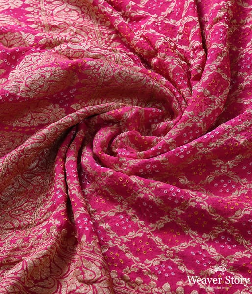 Handwoven_Pink_Banarasi_Bandhej_Dupatta_WeaverStory_05